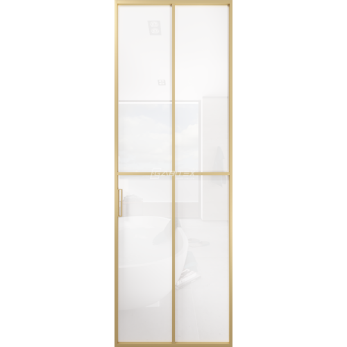 Дверь алюминиевая GABITEX 10 BIANCO│GOLD MATT