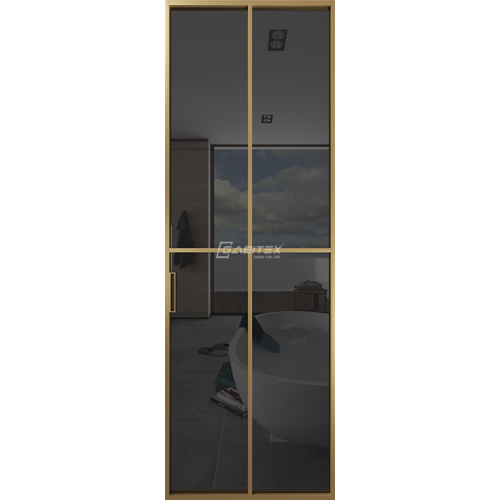 Дверь алюминиевая GABITEX 10 GREY│GOLD MATT