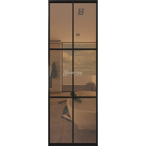 Дверь алюминиевая GABITEX 11 BRONZE│BLACK EDITION