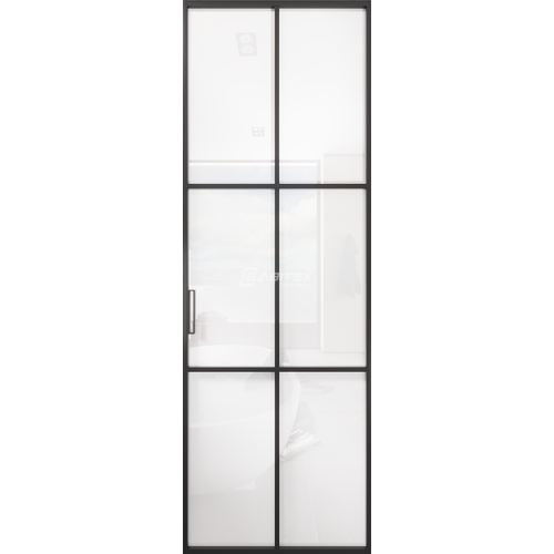 Дверь алюминиевая GABITEX 11 BIANCO│BLACK EDITION