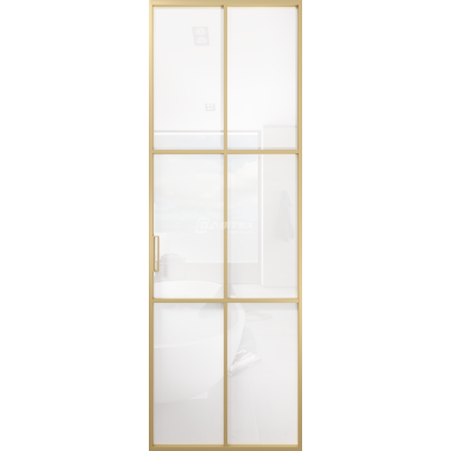 Дверь алюминиевая GABITEX 11 BIANCO│GOLD MATT