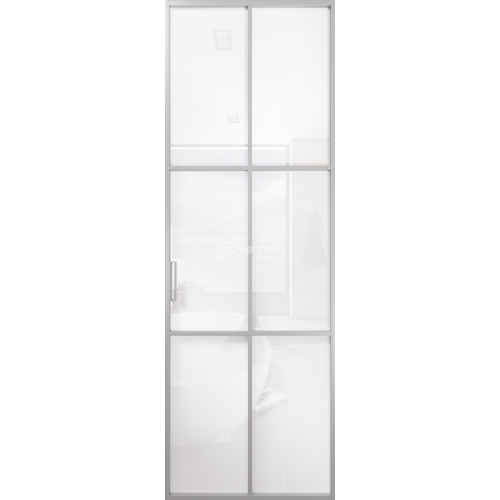 Дверь алюминиевая GABITEX 11 BIANCO│CHROME MATT