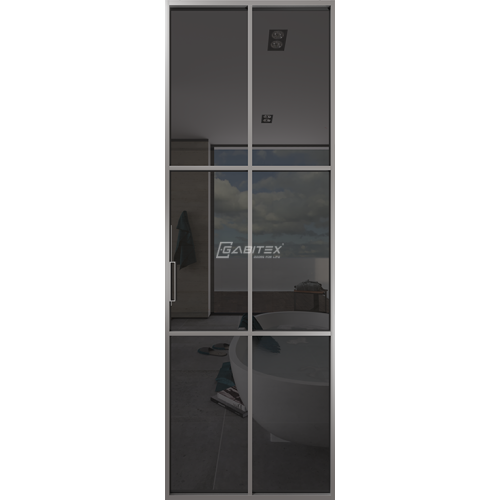 Дверь алюминиевая GABITEX 11 GREY│CHROME MATT