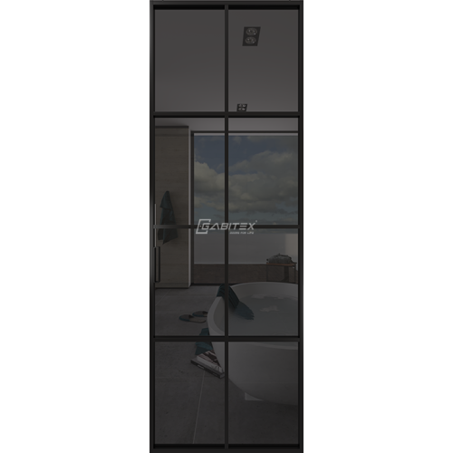 Дверь алюминиевая GABITEX 12 GREY│BLACK EDITION