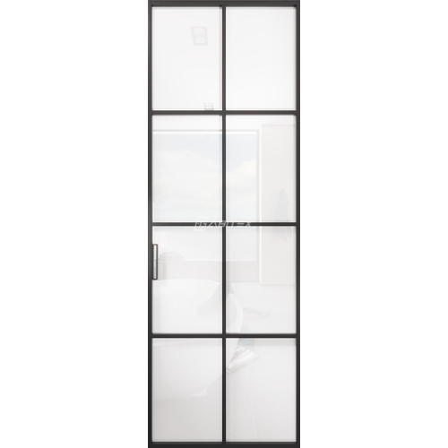 Дверь алюминиевая GABITEX 12 BIANCO│BLACK EDITION