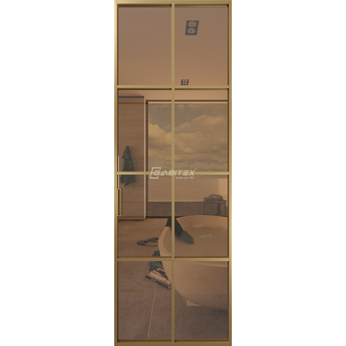 Дверь алюминиевая GABITEX 12 BRONZE│GOLD MATT
