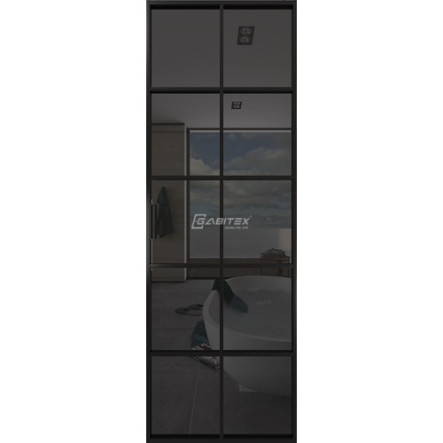 Дверь алюминиевая GABITEX 13 GREY│BLACK EDITION