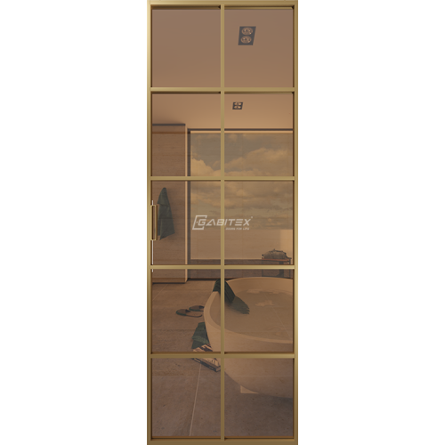 Дверь алюминиевая GABITEX 13 BRONZE│GOLD MATT