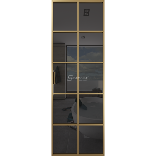 Дверь алюминиевая GABITEX 13 GREY│GOLD MATT