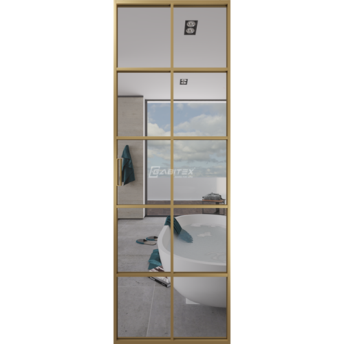 Дверь алюминиевая GABITEX 13 TRANSPARENT CLEAR│GOLD MATT