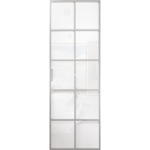 Дверь алюминиевая GABITEX 13 BIANCO│CHROME MATT