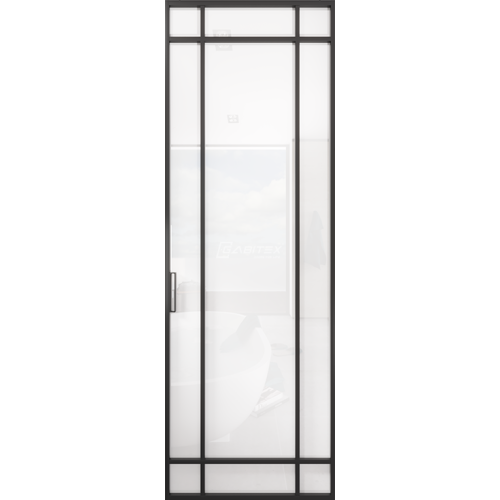 Дверь алюминиевая GABITEX 14 BIANCO│BLACK EDITION