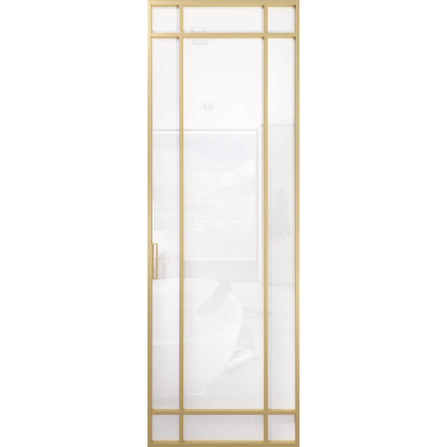 Дверь алюминиевая GABITEX 14 BIANCO│GOLD MATT