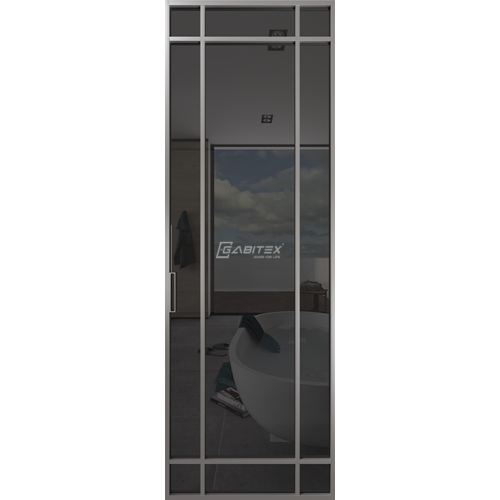 Дверь алюминиевая GABITEX 14 GREY│CHROME MATT