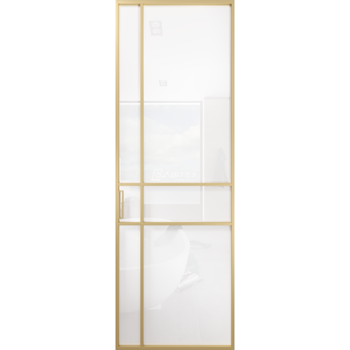 Дверь алюминиевая GABITEX 15 BIANCO│GOLD MATT