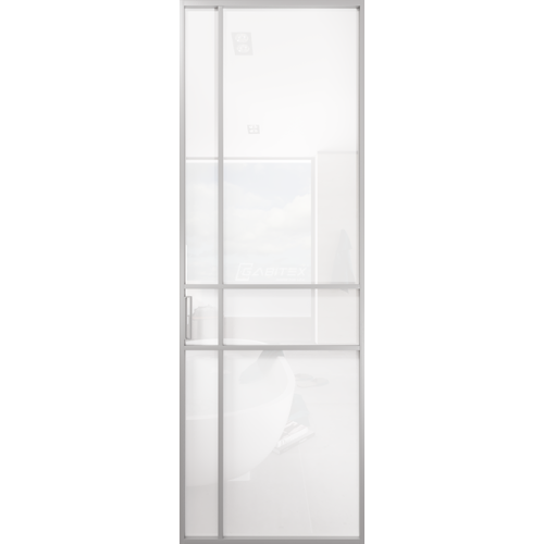 Дверь алюминиевая GABITEX 15 BIANCO│CHROME MATT