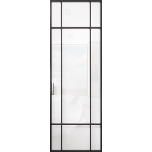 Дверь алюминиевая GABITEX 16 BIANCO│BLACK EDITION