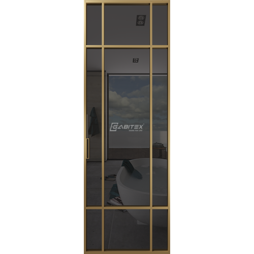 Дверь алюминиевая GABITEX 16 GREY│GOLD MATT