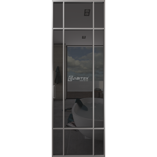 Дверь алюминиевая GABITEX 16 GREY│CHROME MATT