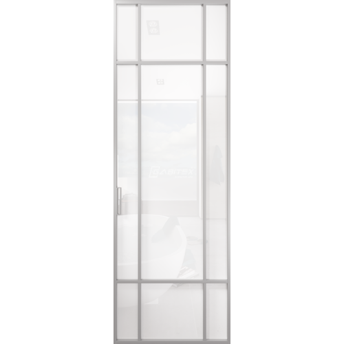 Дверь алюминиевая GABITEX 16 BIANCO│CHROME MATT