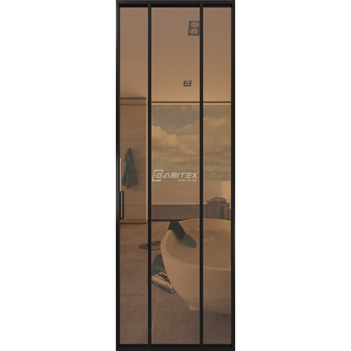 Дверь алюминиевая GABITEX 17 BRONZE│BLACK EDITION