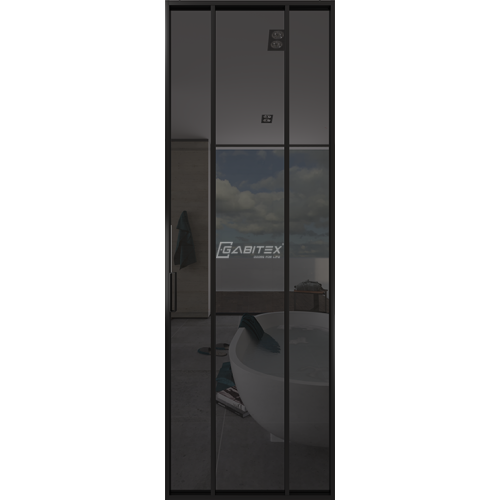 Дверь алюминиевая GABITEX 17 GREY│BLACK EDITION