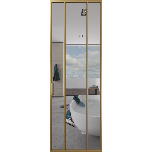 Дверь алюминиевая GABITEX 17 TRANSPARENT CLEAR│GOLD MATT