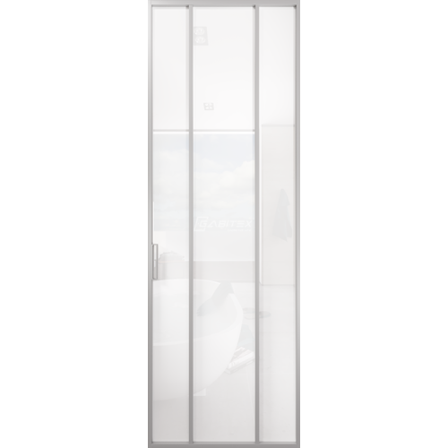 Дверь алюминиевая GABITEX 17 BIANCO│CHROME MATT