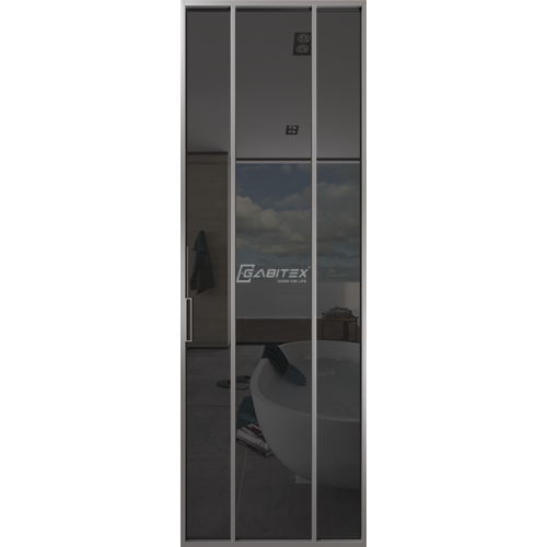 Дверь алюминиевая GABITEX 17 GREY│CHROME MATT