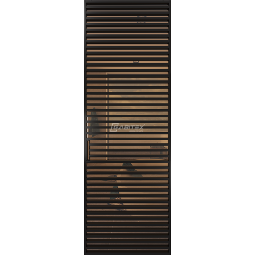 Дверь алюминиевая GABITEX 18 BRONZE│BLACK EDITION