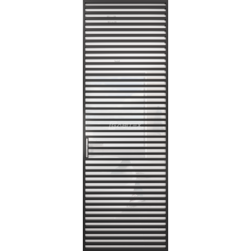 Дверь алюминиевая GABITEX 18 BIANCO│BLACK EDITION