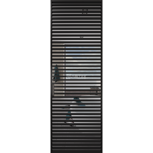 Дверь алюминиевая GABITEX 18 TRANSPARENT CLEAR│BLACK EDITION