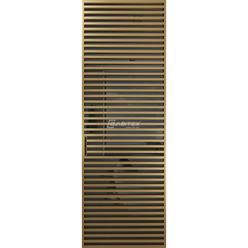 Дверь алюминиевая GABITEX 18 GREY│GOLD MATT