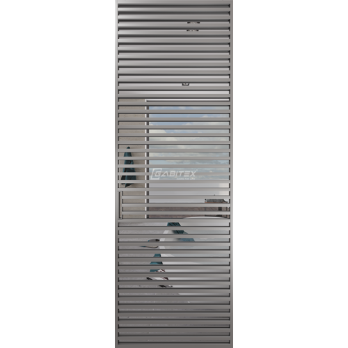 Дверь алюминиевая GABITEX 18 TRANSPARENT CLEAR│CHROME MATT