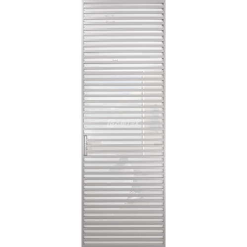 Дверь алюминиевая GABITEX 18 BIANCO│CHROME MATT