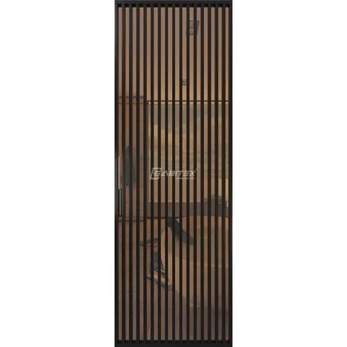 Дверь алюминиевая GABITEX 19 BRONZE│BLACK EDITION