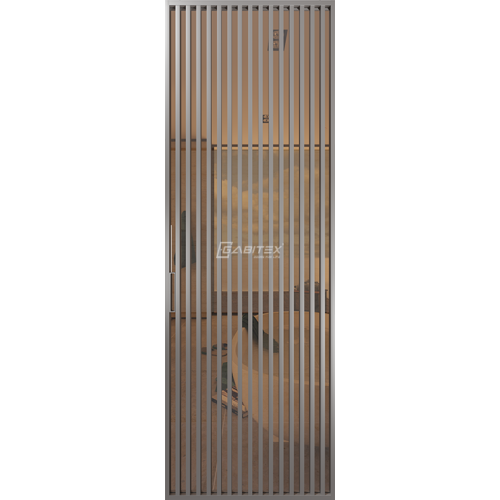 Дверь алюминиевая GABITEX 19 BRONZE│CHROME MATT