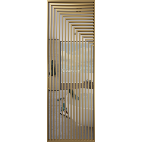 Дверь алюминиевая GABITEX 20 TRANSPARENT CLEAR│GOLD MATT