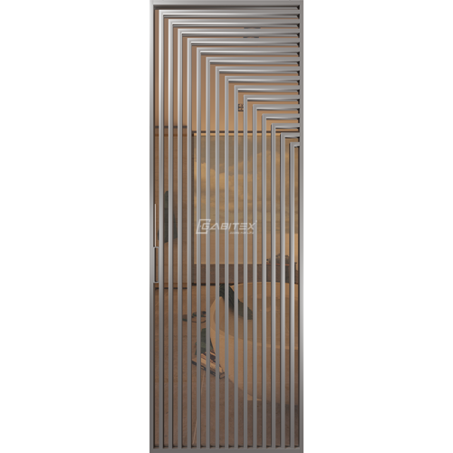 Дверь алюминиевая GABITEX 20 BRONZE│CHROME MATT