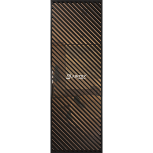 Дверь алюминиевая GABITEX 21 BRONZE│BLACK EDITION