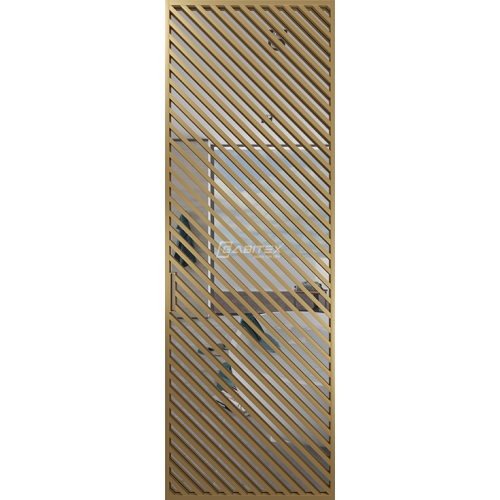 Дверь алюминиевая GABITEX 21 TRANSPARENT CLEAR│GOLD MATT