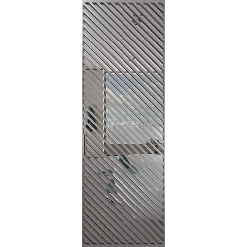 Дверь алюминиевая GABITEX 21 TRANSPARENT CLEAR│CHROME MATT