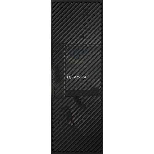 Дверь алюминиевая GABITEX 22 GREY│BLACK EDITION