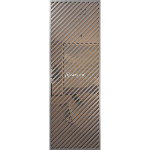 Дверь алюминиевая GABITEX 22 BRONZE│CHROME MATT