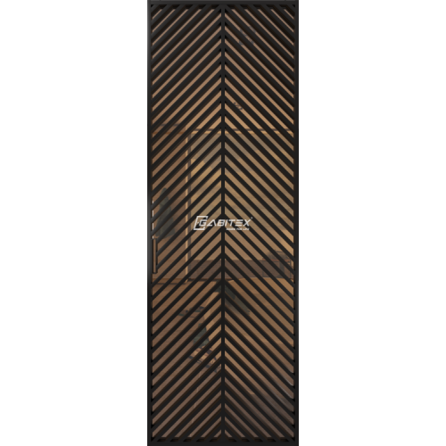 Дверь алюминиевая GABITEX 23 BRONZE│BLACK EDITION