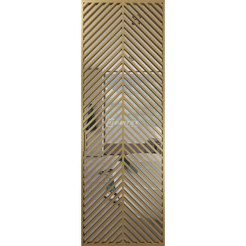 Дверь алюминиевая GABITEX 23 TRANSPARENT CLEAR│GOLD MATT