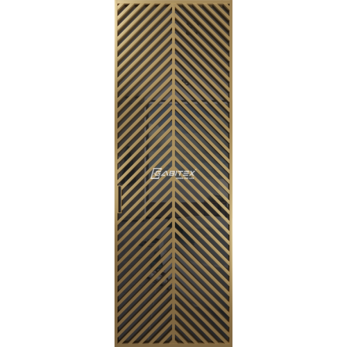 Дверь алюминиевая GABITEX 23 GREY│GOLD MATT