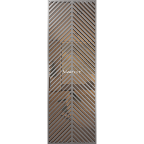 Дверь алюминиевая GABITEX 23 BRONZE│CHROME MATT