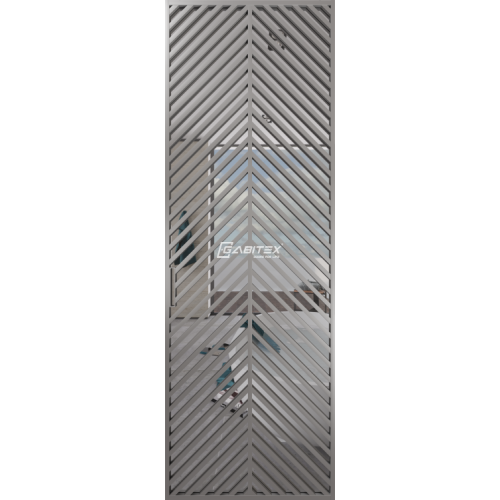 Дверь алюминиевая GABITEX 23 TRANSPARENT CLEAR│CHROME MATT