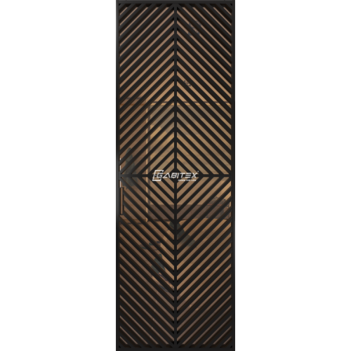 Дверь алюминиевая GABITEX 24 BRONZE│BLACK EDITION